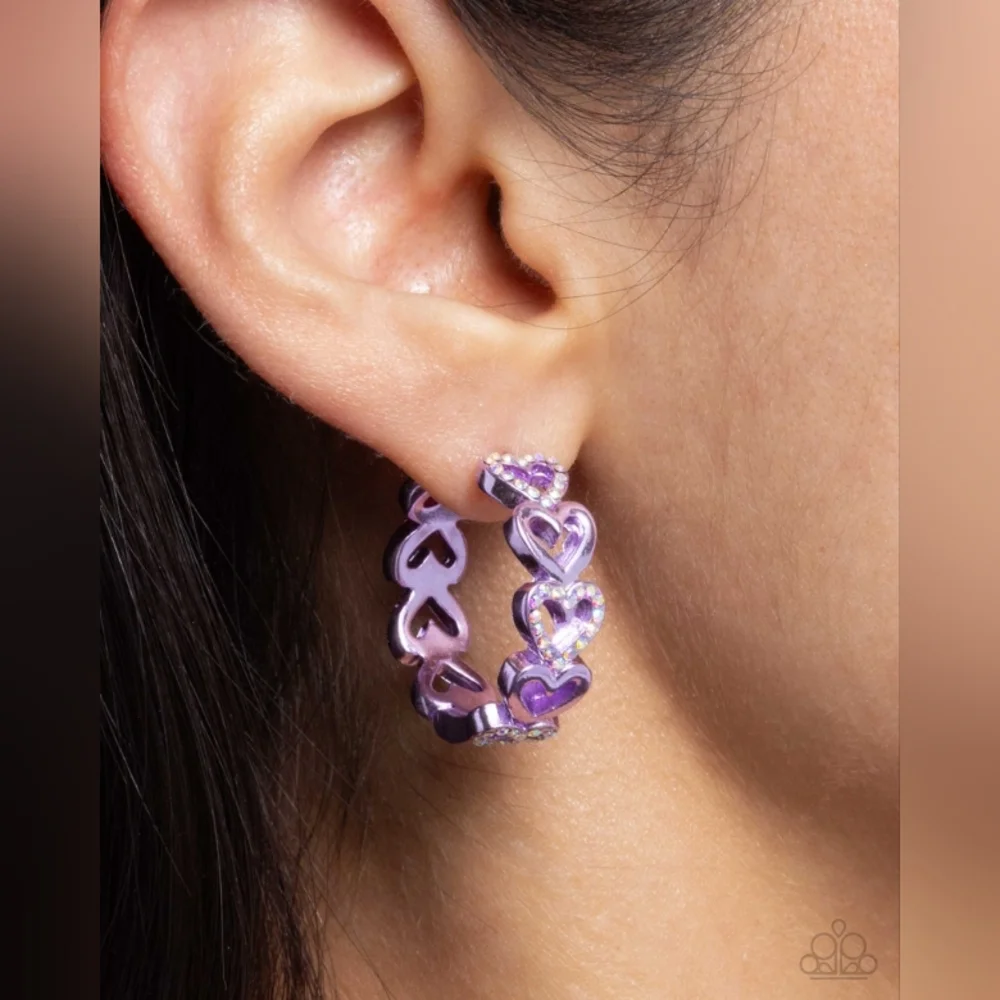 Historic Hearts Hoop Earrings